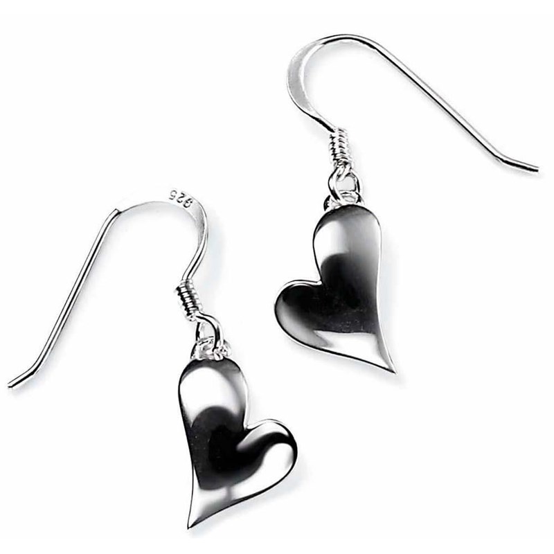 Boucle d'oreille coeur en argent 925/1000