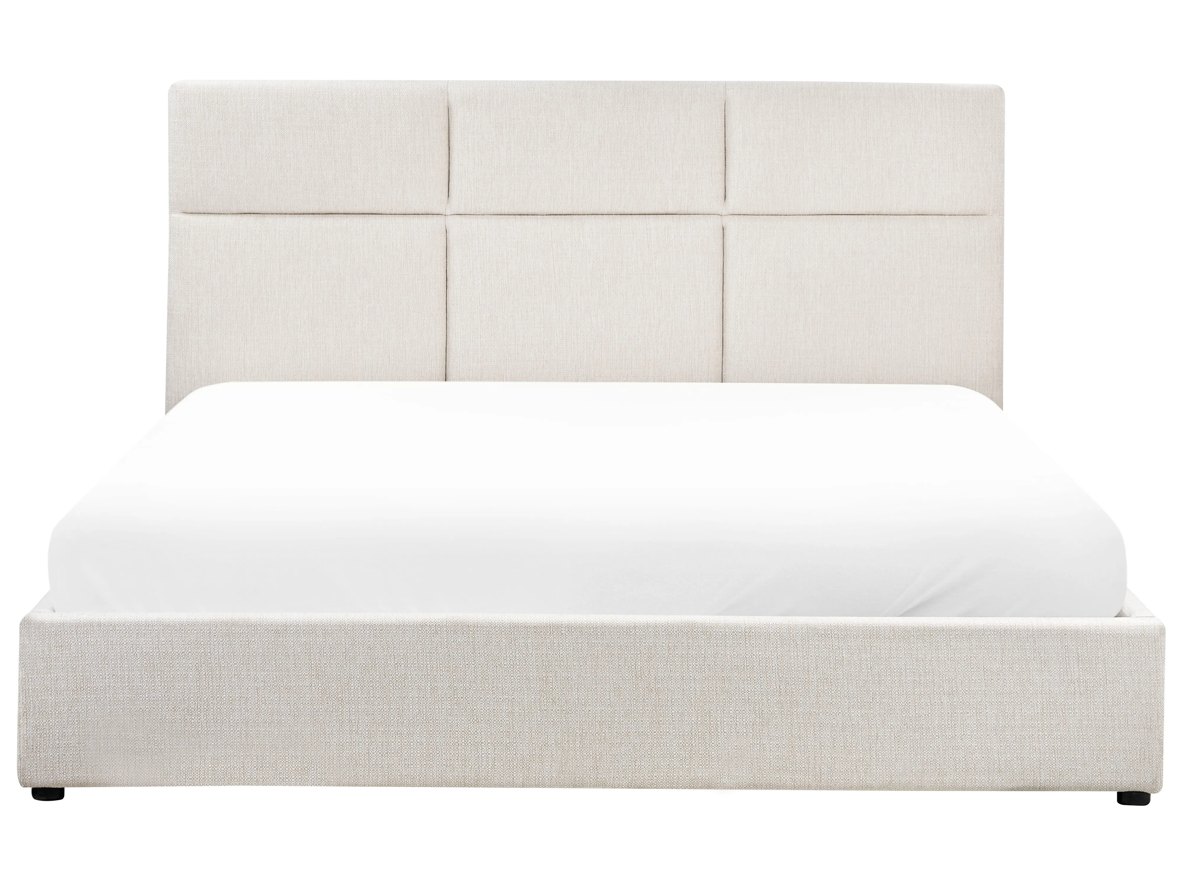 Bed met opbergruimte Stof LAGORD 180 x 200 cm Gebroken wit
