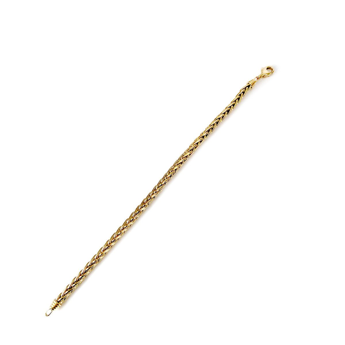 Bracelet d'occasion or 750 jaune maille palmier 21 cm
