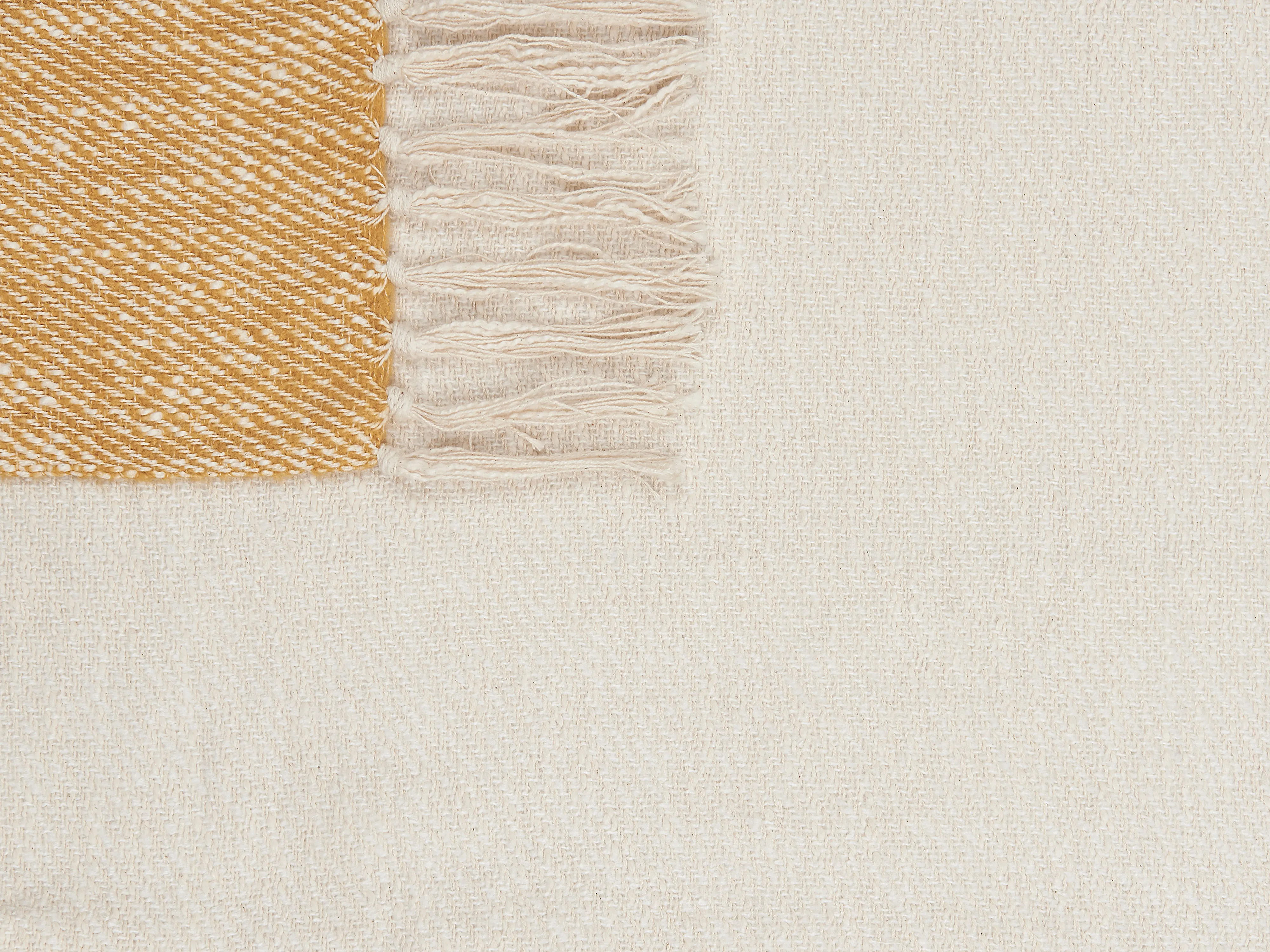 Plaid SALME Stof 130 x 170 cm Beige