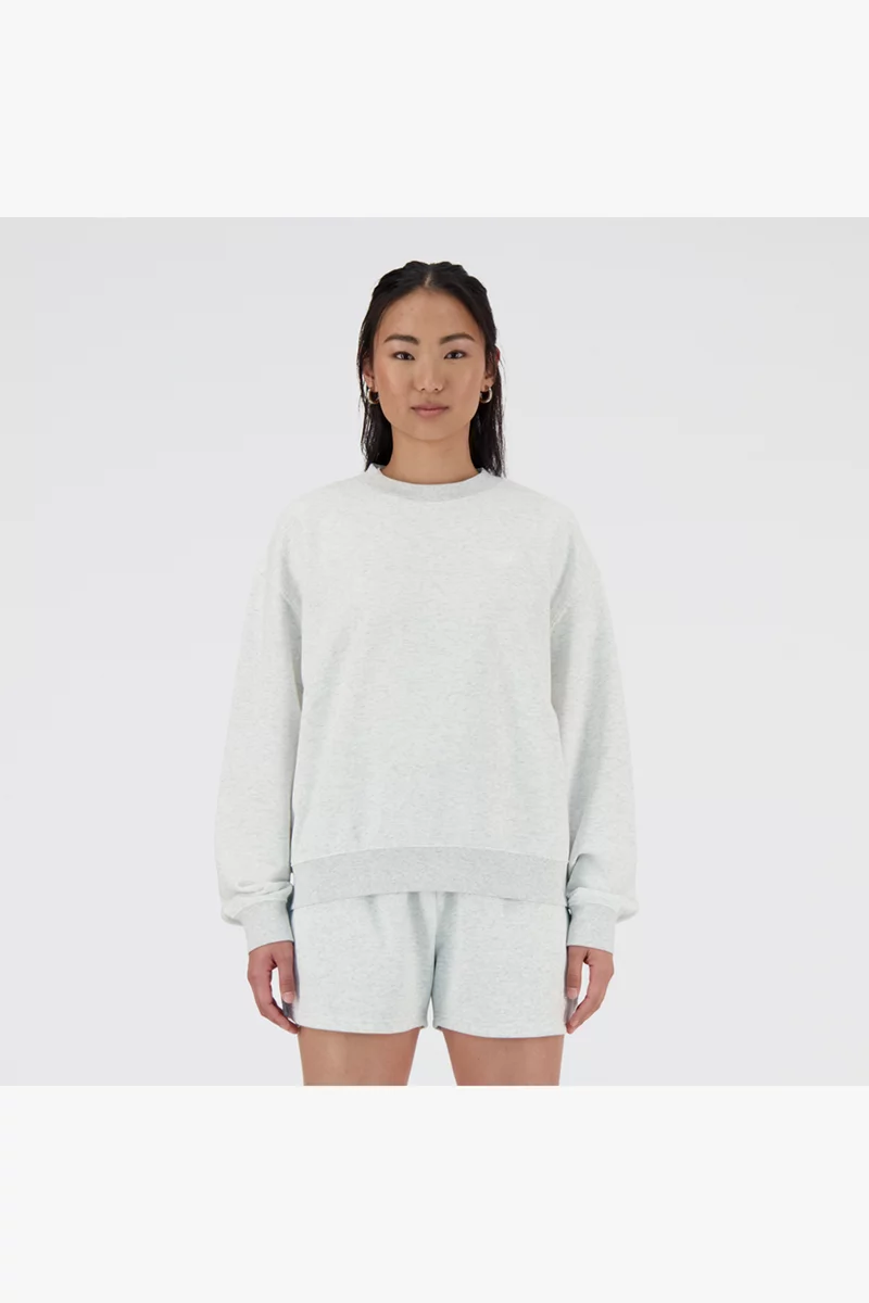 New Balance Sport Essentials French Terry Small Logo Crew Damen Pullover