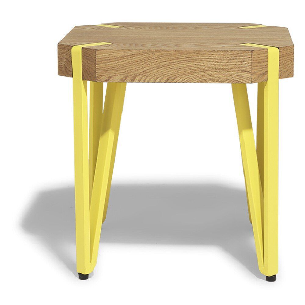 Bout de canapé Orna naturel et jaune
