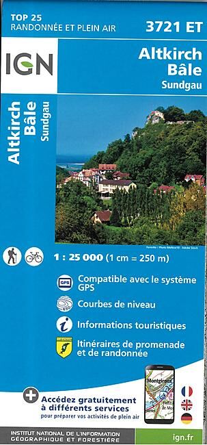 IGN - TOP25 3721ET ALTKIRCH BALE 1 25 000