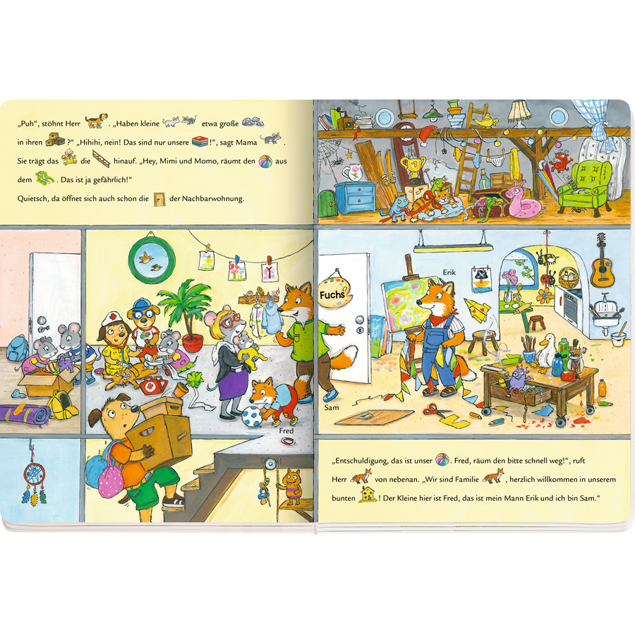 SPIEGELBURG COPPENRATH Mein 1. Wimmelbuch zum Mitlesen: Unser buntes Haus