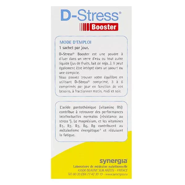 Synergia D-Stress Booster - 20 sachês