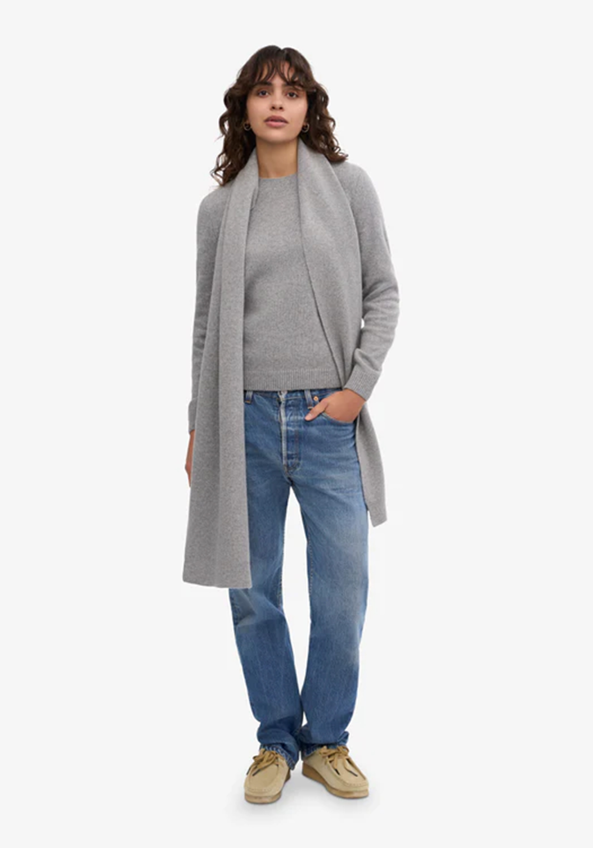 Colorful Standard Merino-Wollschal Heather Grey