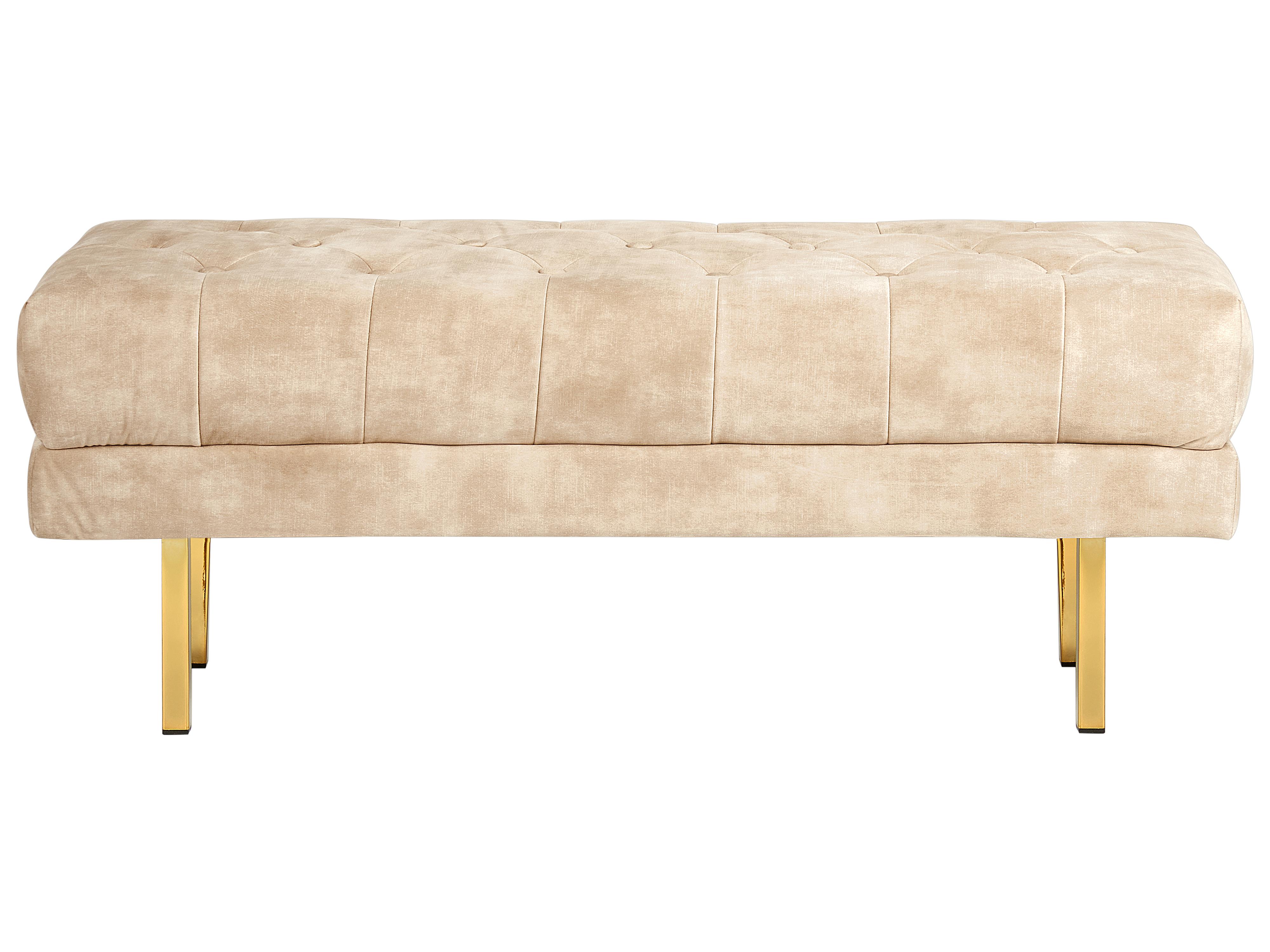 Bankje ROSEVILLE Fluweel Beige