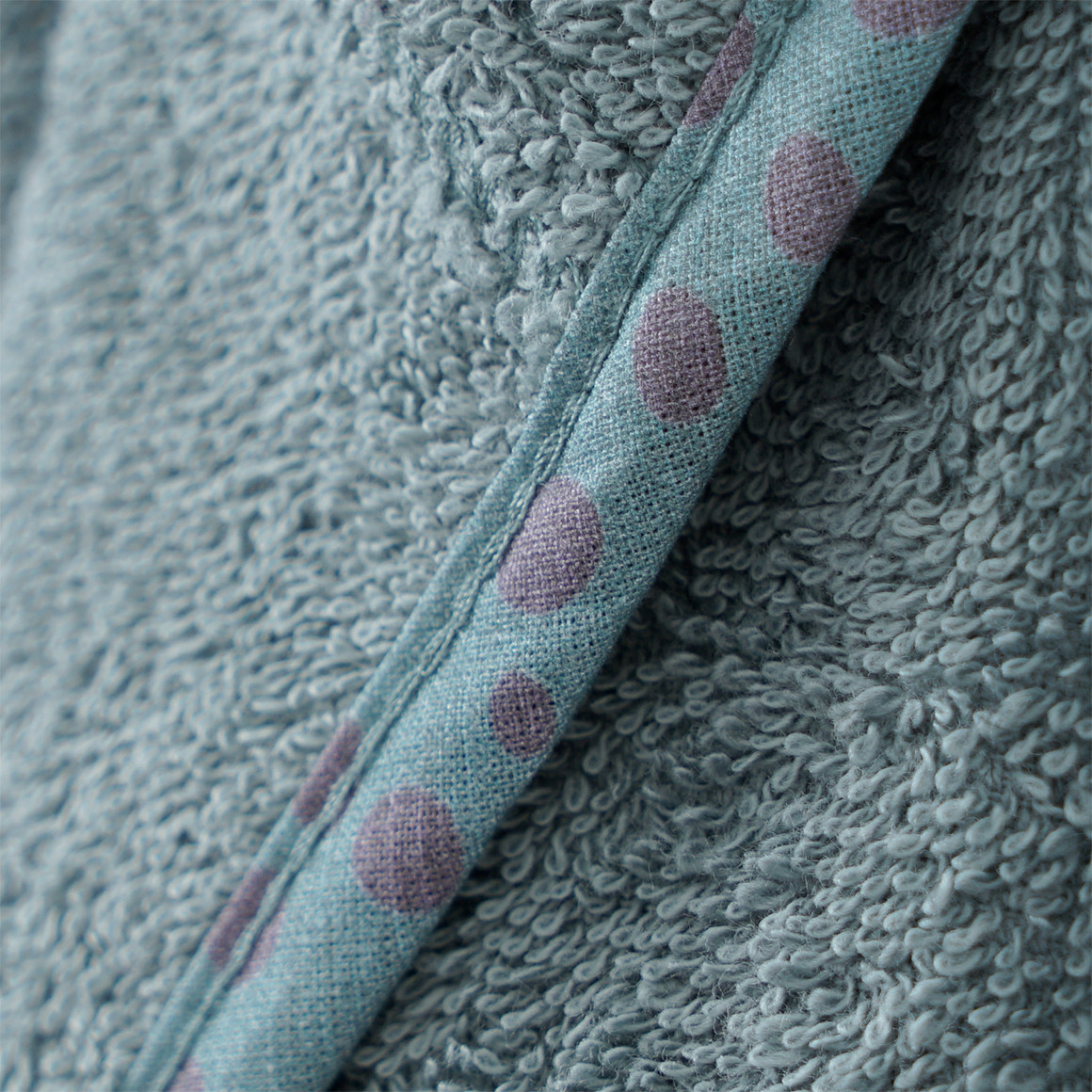 Topomini Baby Bademantel mit Bären-Applikation blaugrau