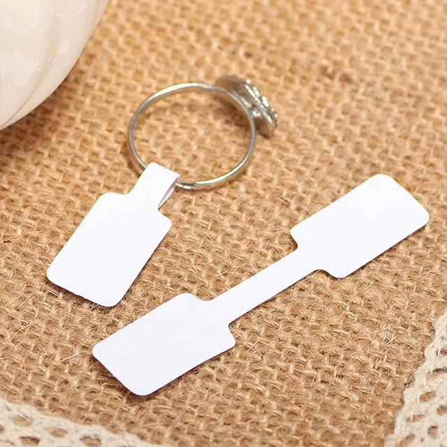 (50er Set) Schmuck Preis Schilder Selbstklebende Markierungs Etiketten - Weiss