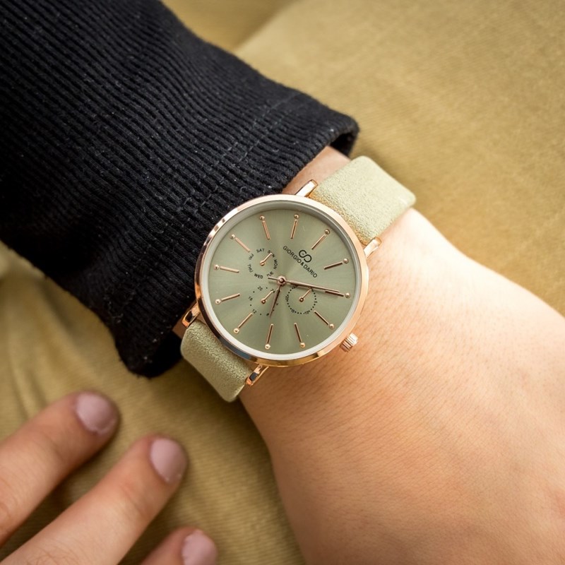 Montre Femme GIORGIO bracelet Cuir Vert