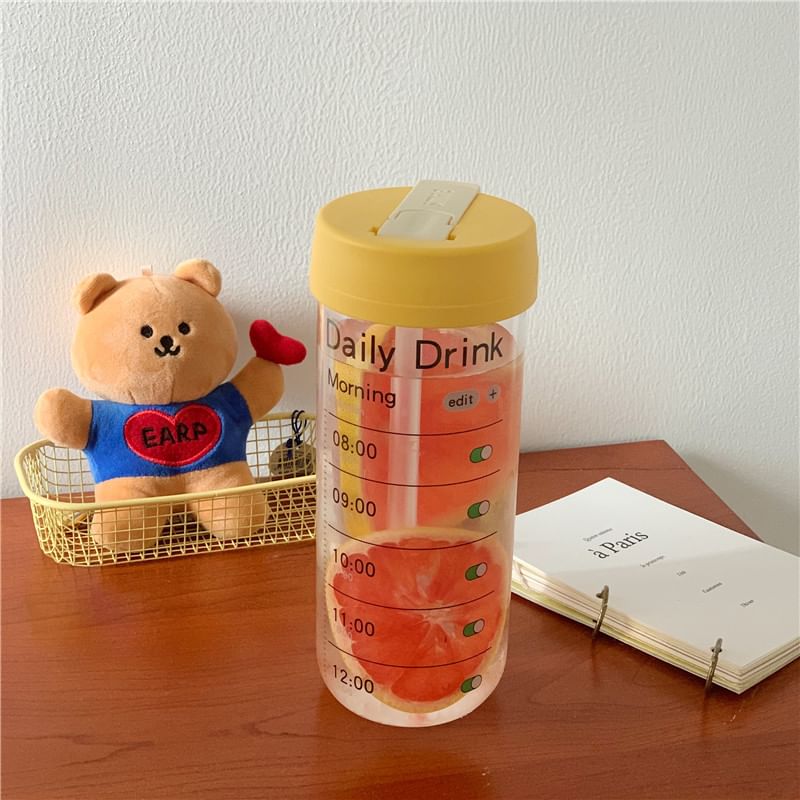 Olsin - Alarm Print Glazen Thee-infuser Drinkfles