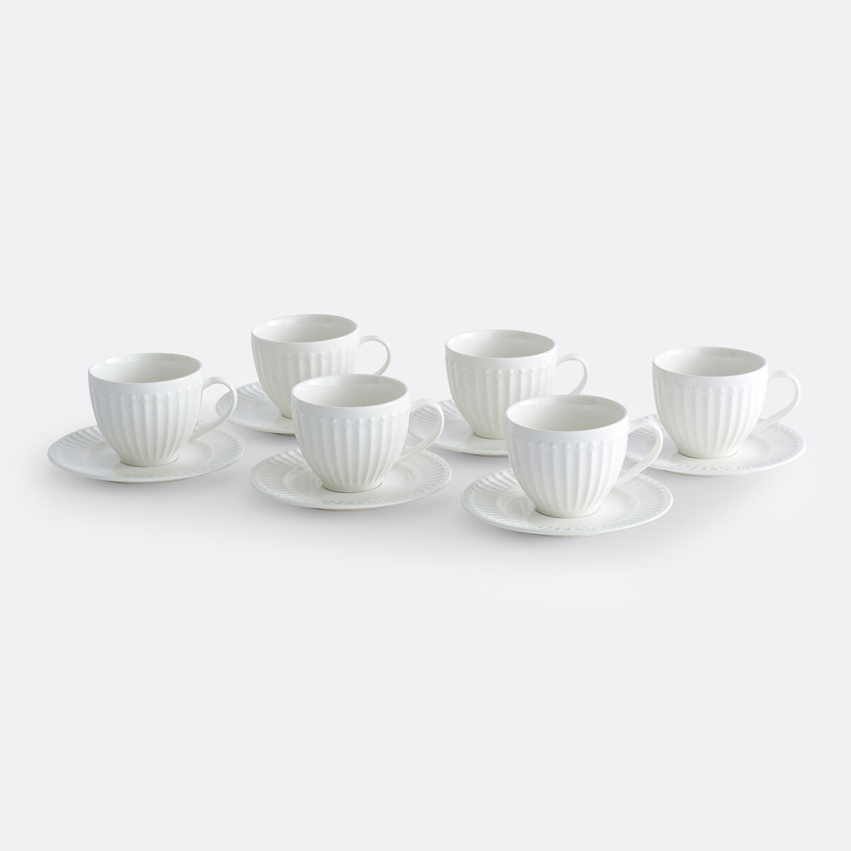 LA REDOUTE INTERIEURS<br>Conjunto de 6 xícaras de café com pires, Jewely