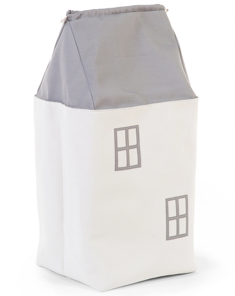 Spielzeugtasche HAUS in ecru/grau