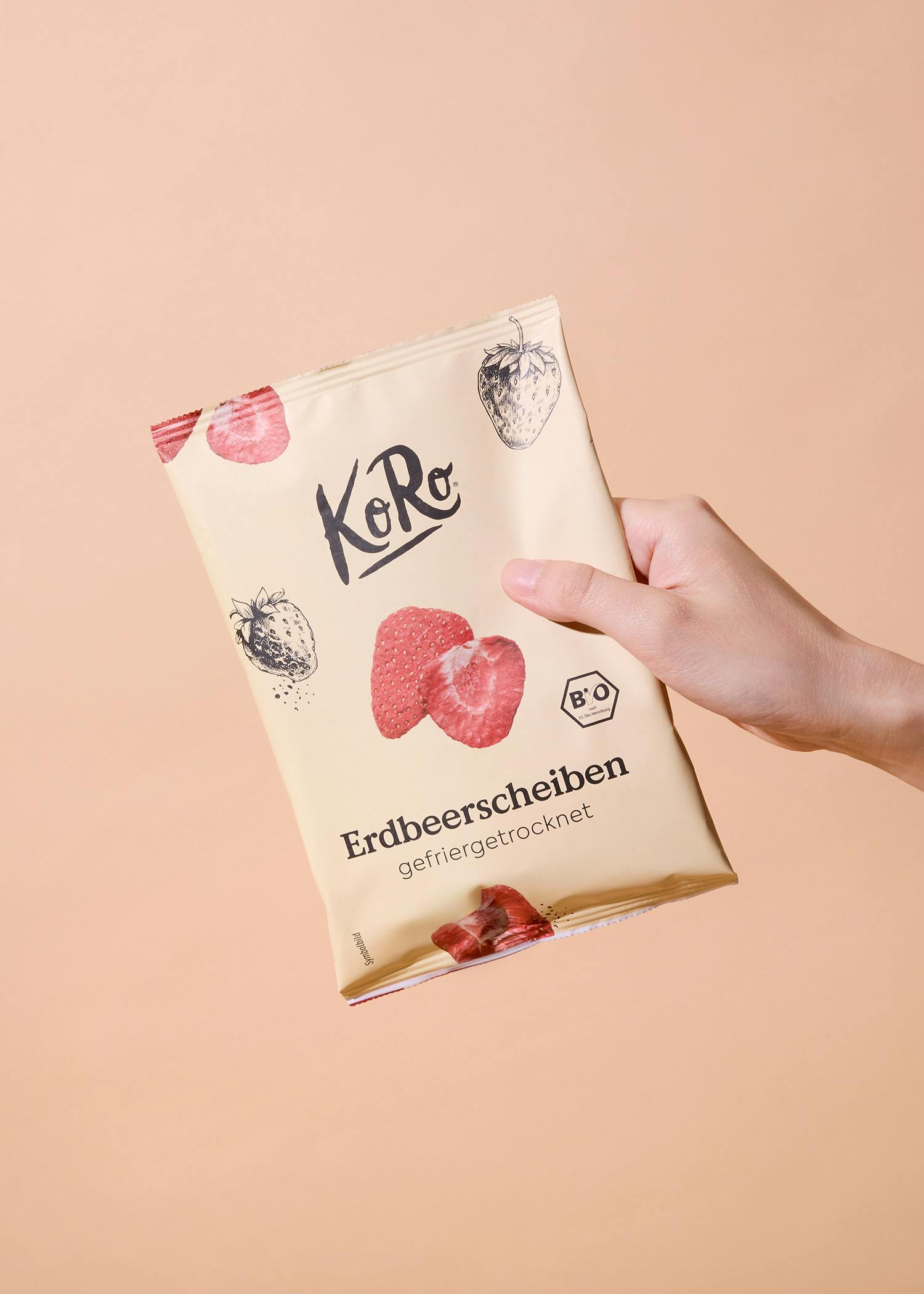 Gefriergetrocknete Bio Erdbeerscheiben 20 g