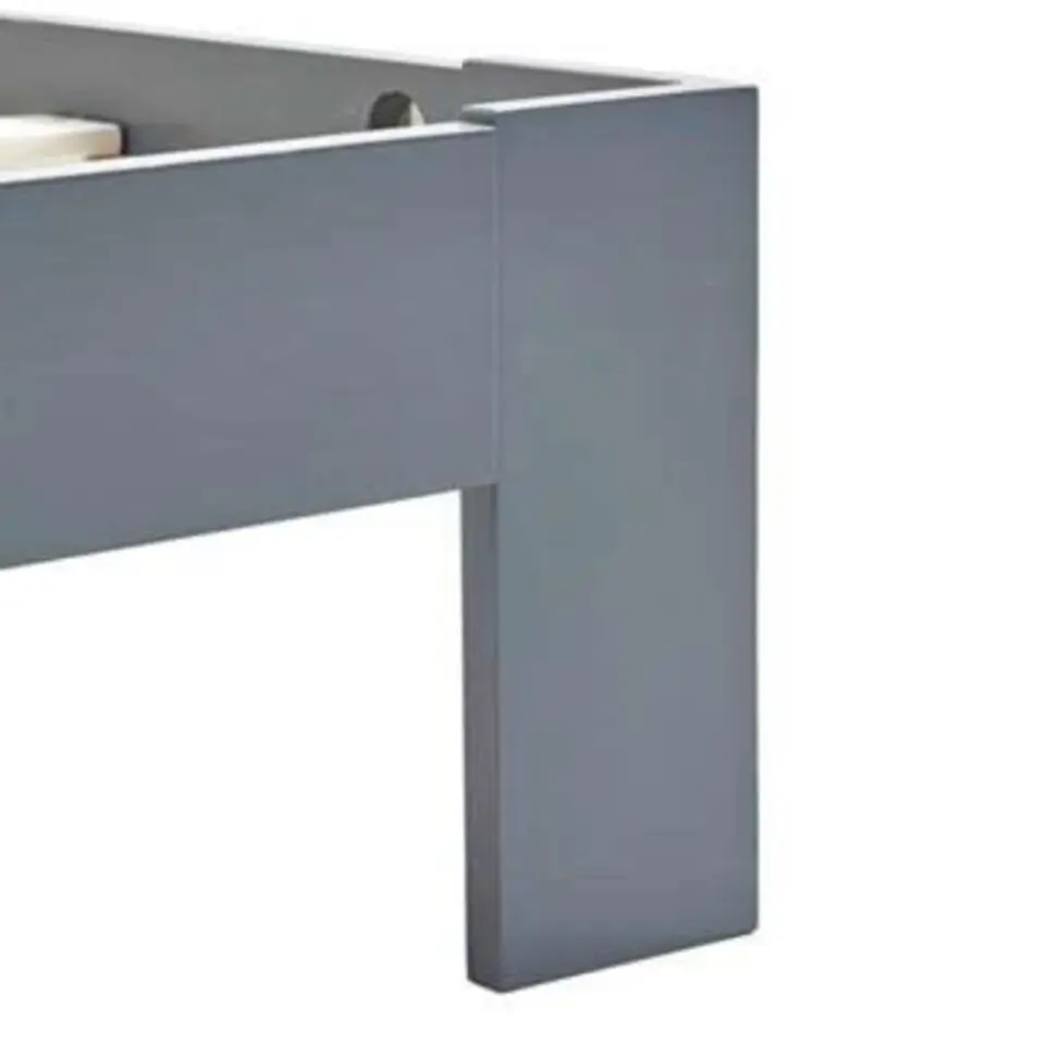 vidaXL - Tweepersoonbed met hoofdbord - Grijs - Massief grenenhout - 160x200 cm