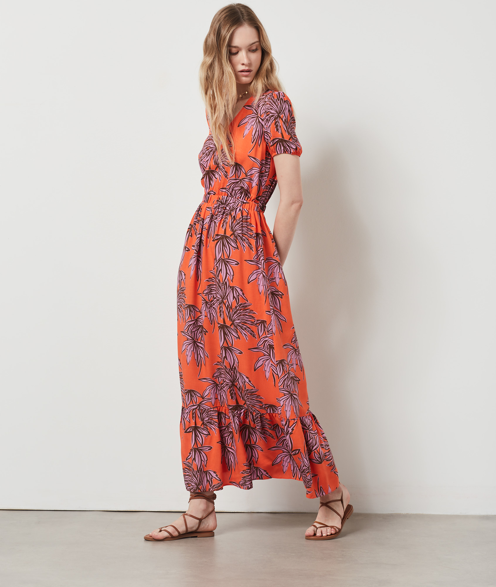 Robe longue imprimée