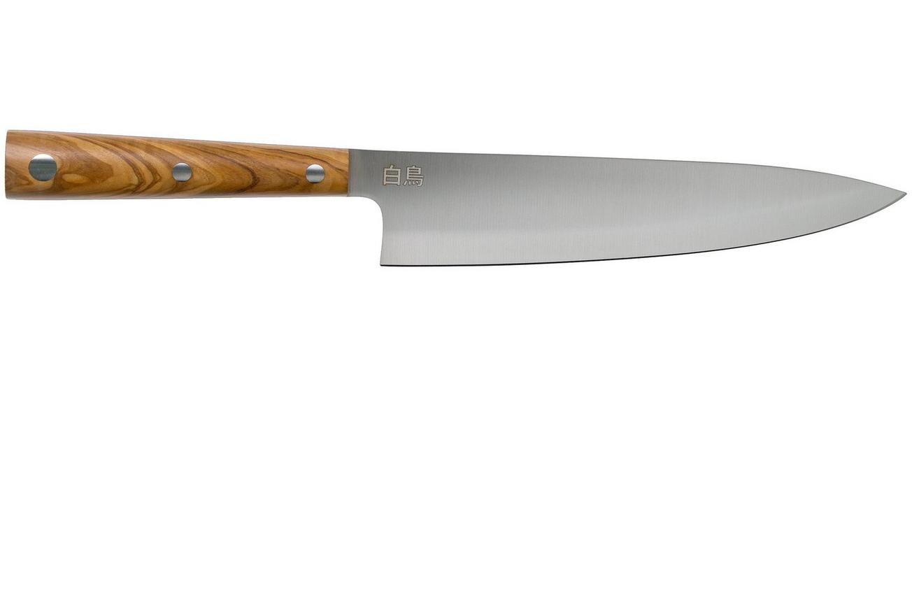 Due Cigni Hakucho Gyuto 21 cm, olijfhout