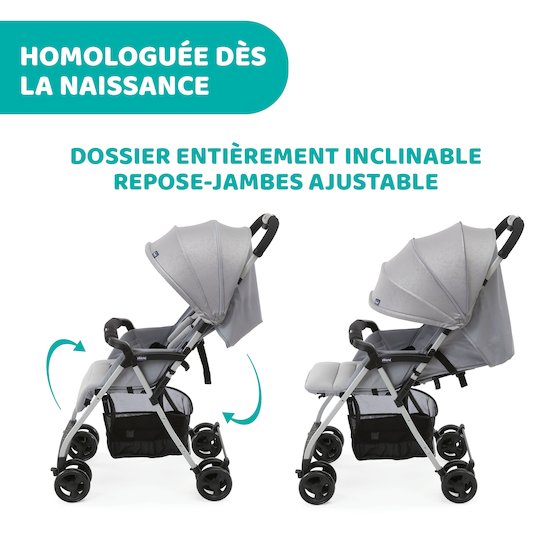 Poussette OHlala 3   Grey Mist        de               Chicco