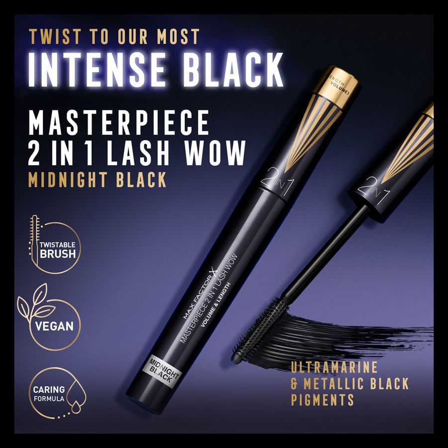 Max Factor Masterpiece 2-in-1 Lash Wow Mascara 003 Midnight Black 7 ml