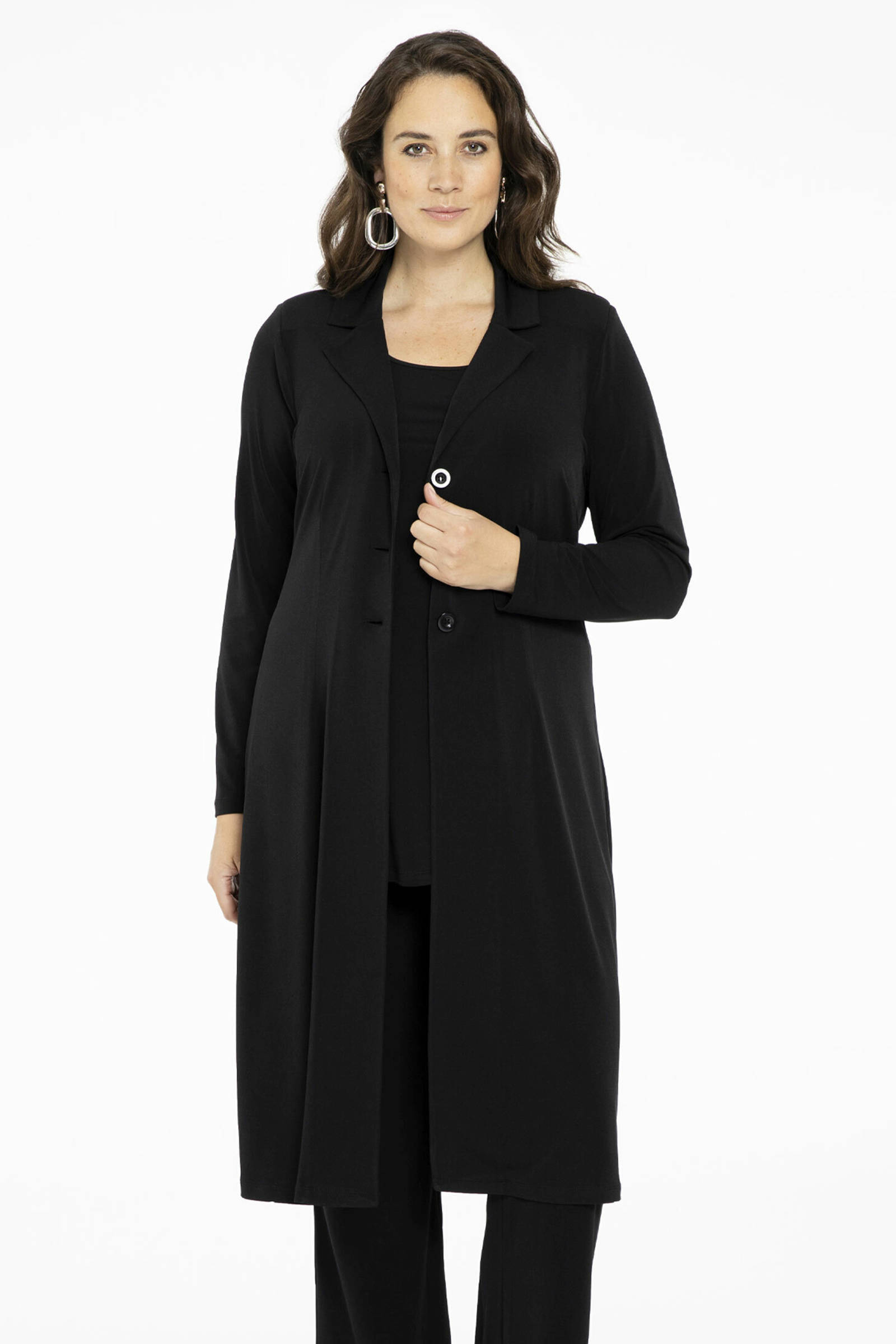 YOEK blazer van travelstof DOLCE zwart