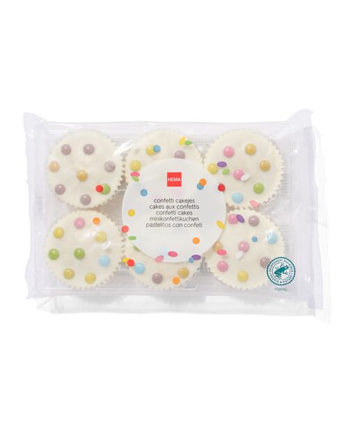 6 petits cakes confettis