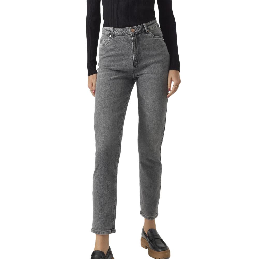 Vero Moda Jean Mom Gris Femme Vero Moda Linda