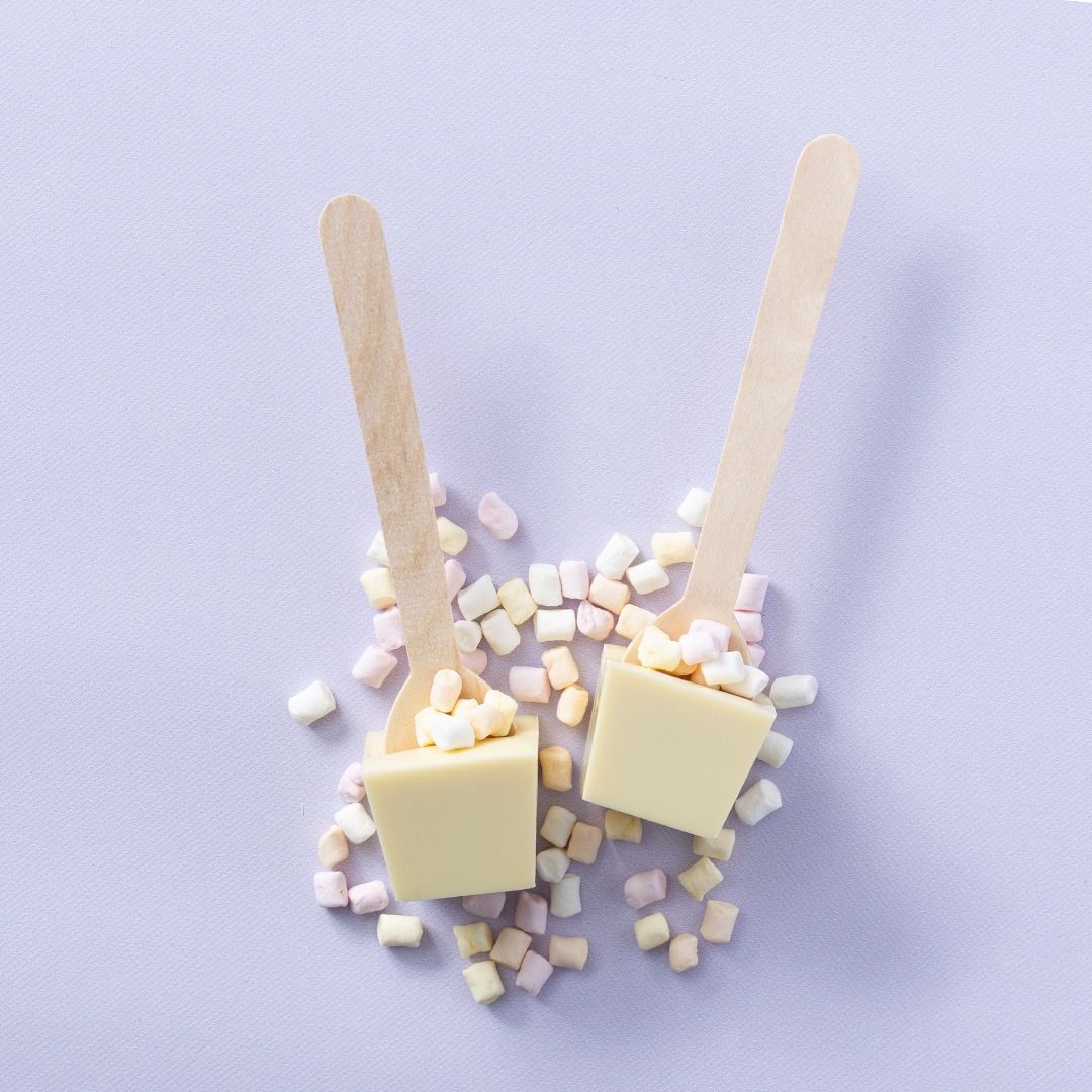 Chocolade lepels wit