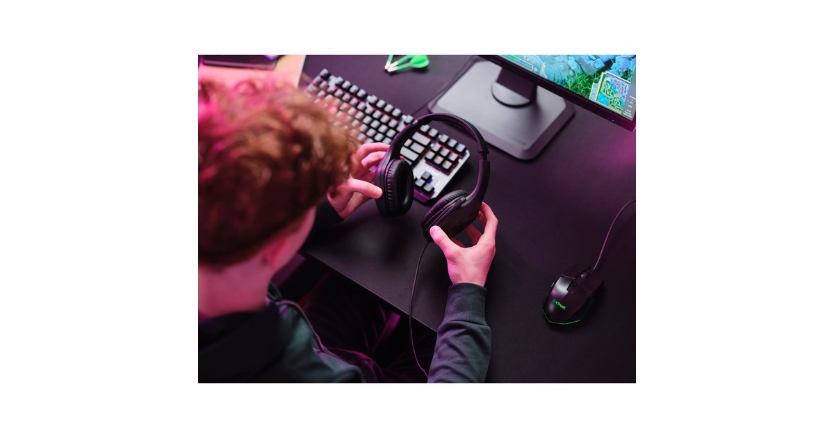 TrustGXT 415 Zirox Lightweight Gaming headset over-ear   (Zwart, PC, laptop en consoles)