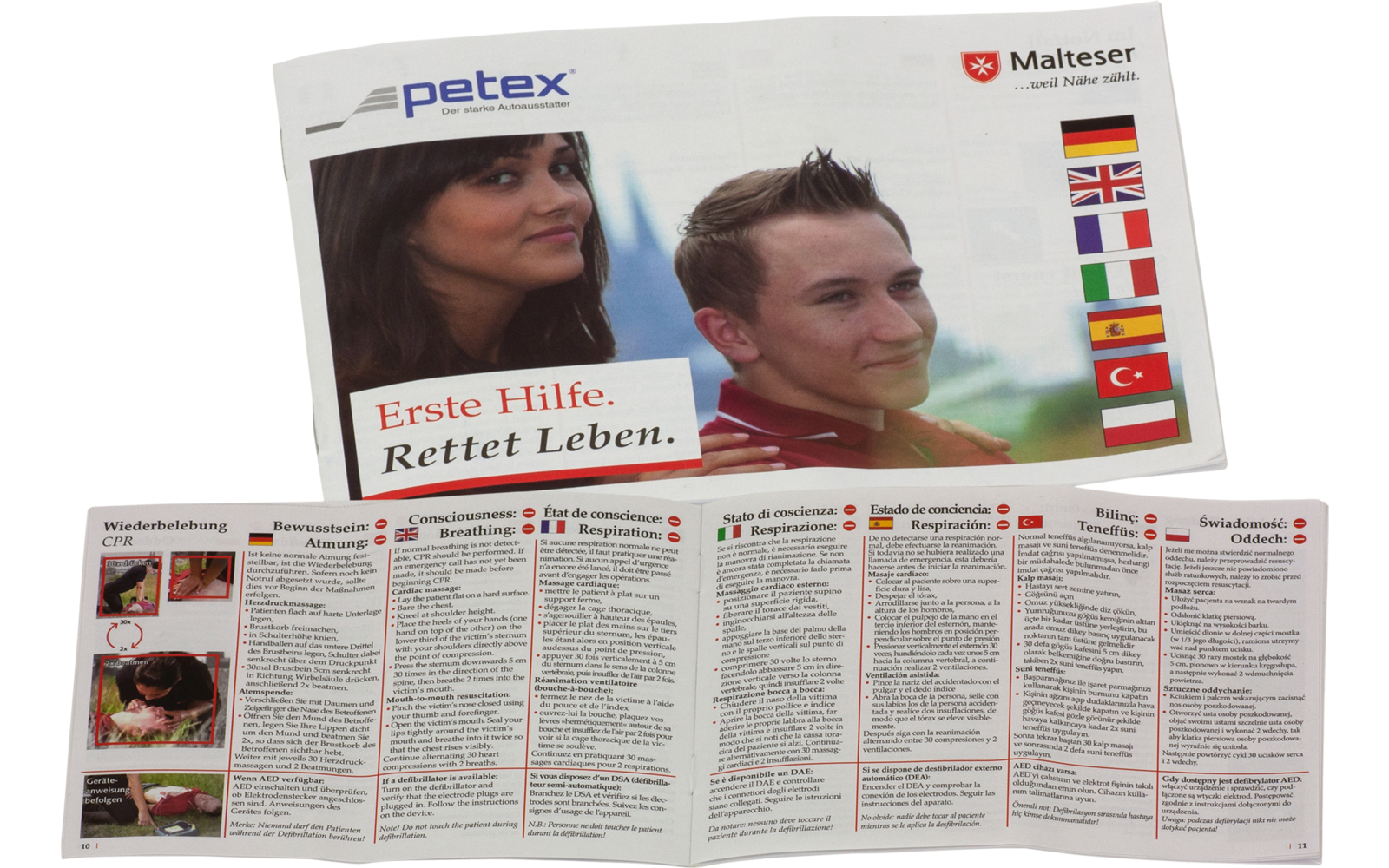 Petex Sport- und Freizeit Verbandtasche rot inklusive Rettungsdecke