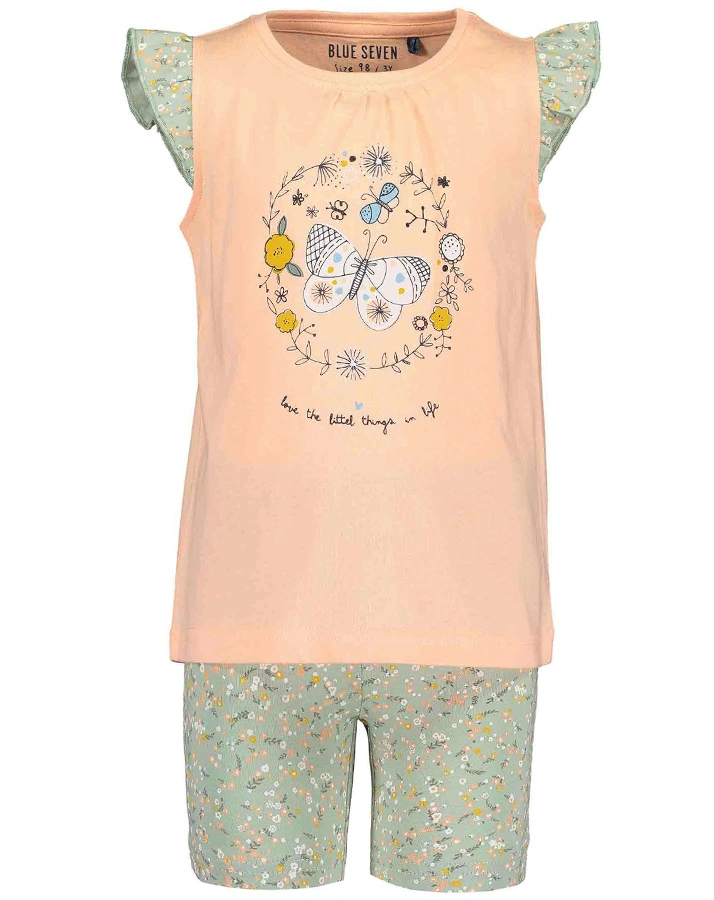 T-Shirt SECRET GARDEN 2-teilig in apricot
