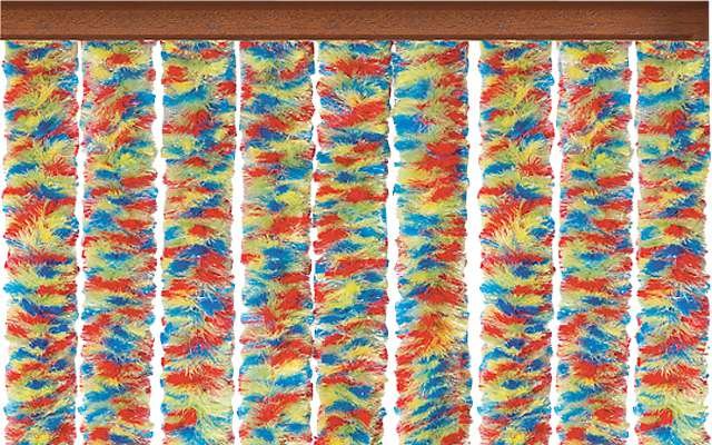Chenille Flauschvorhang bunt