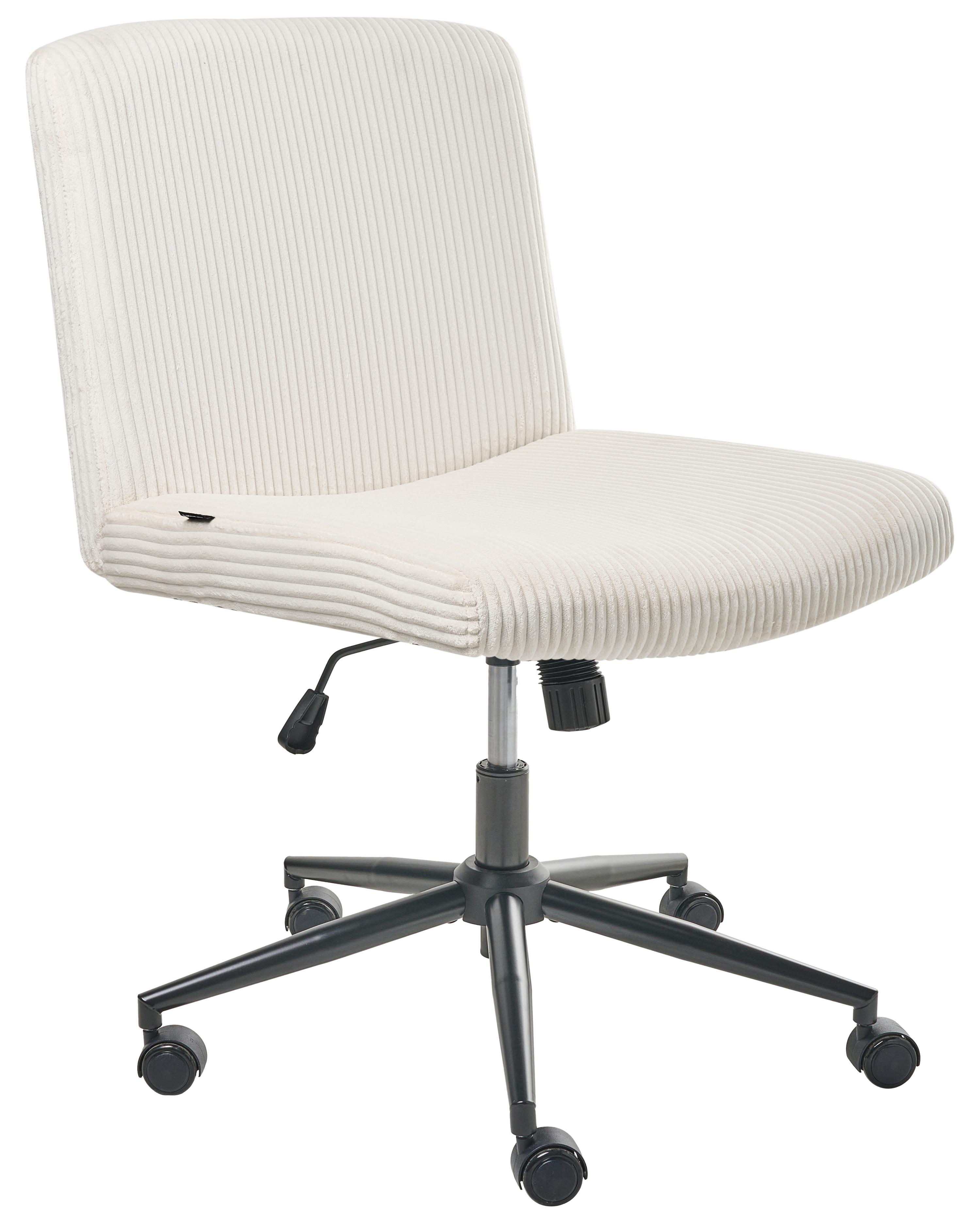 Bureaustoel GEDDES Corduroy Wit