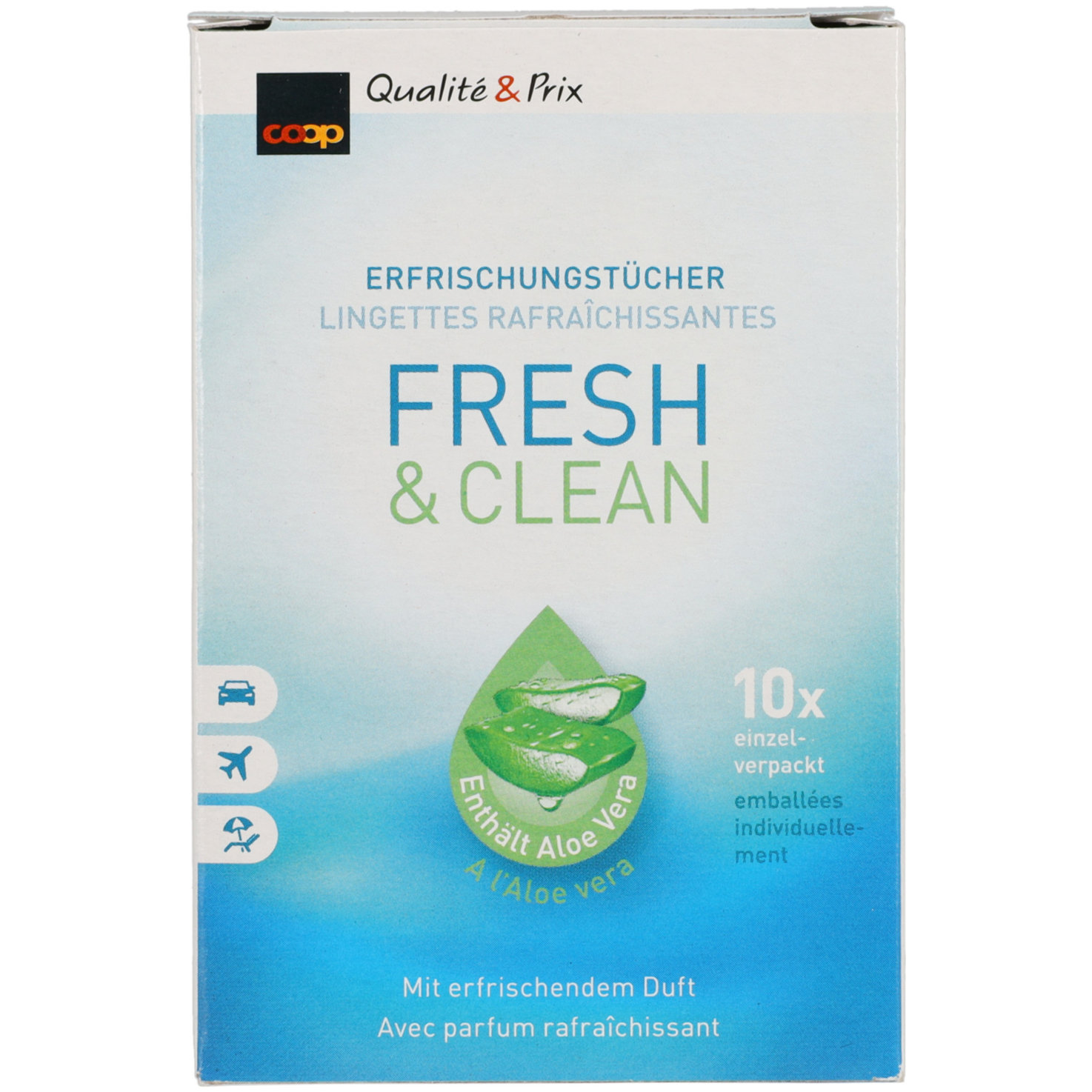 Erfrischungstücher einzeln