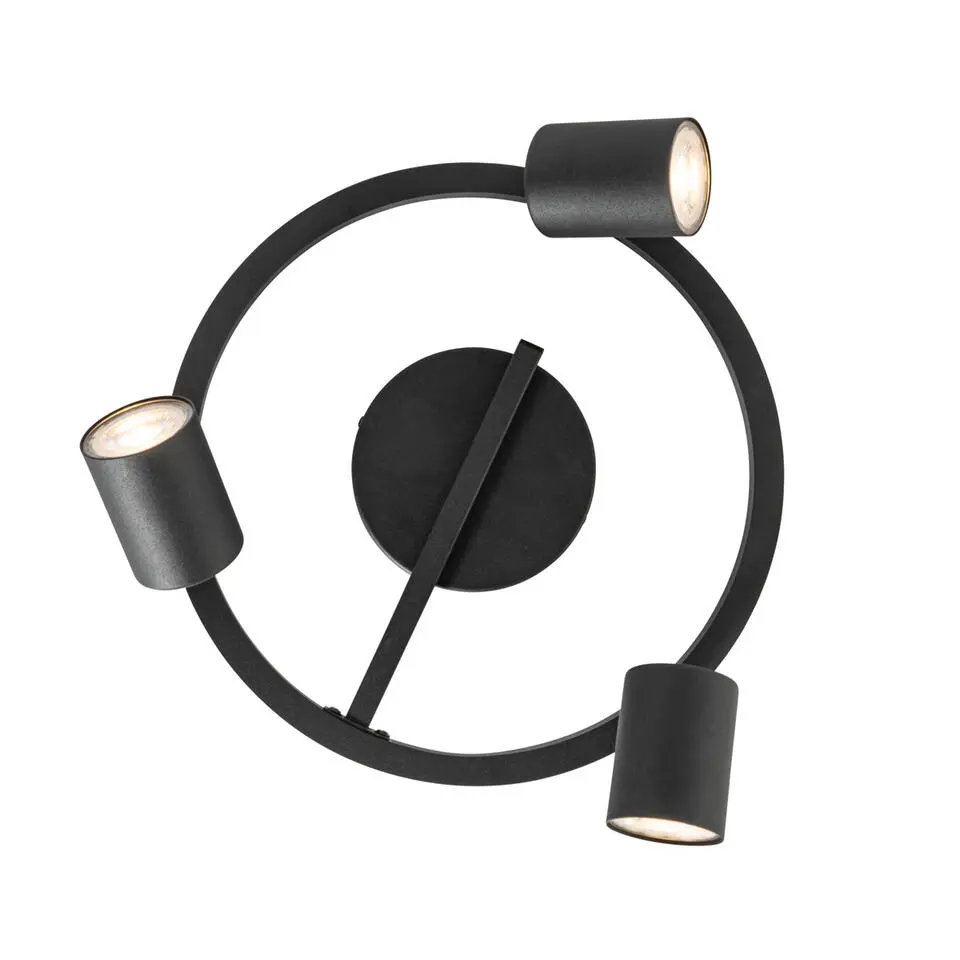 Qazqa opbouwspots back up zwart gu10