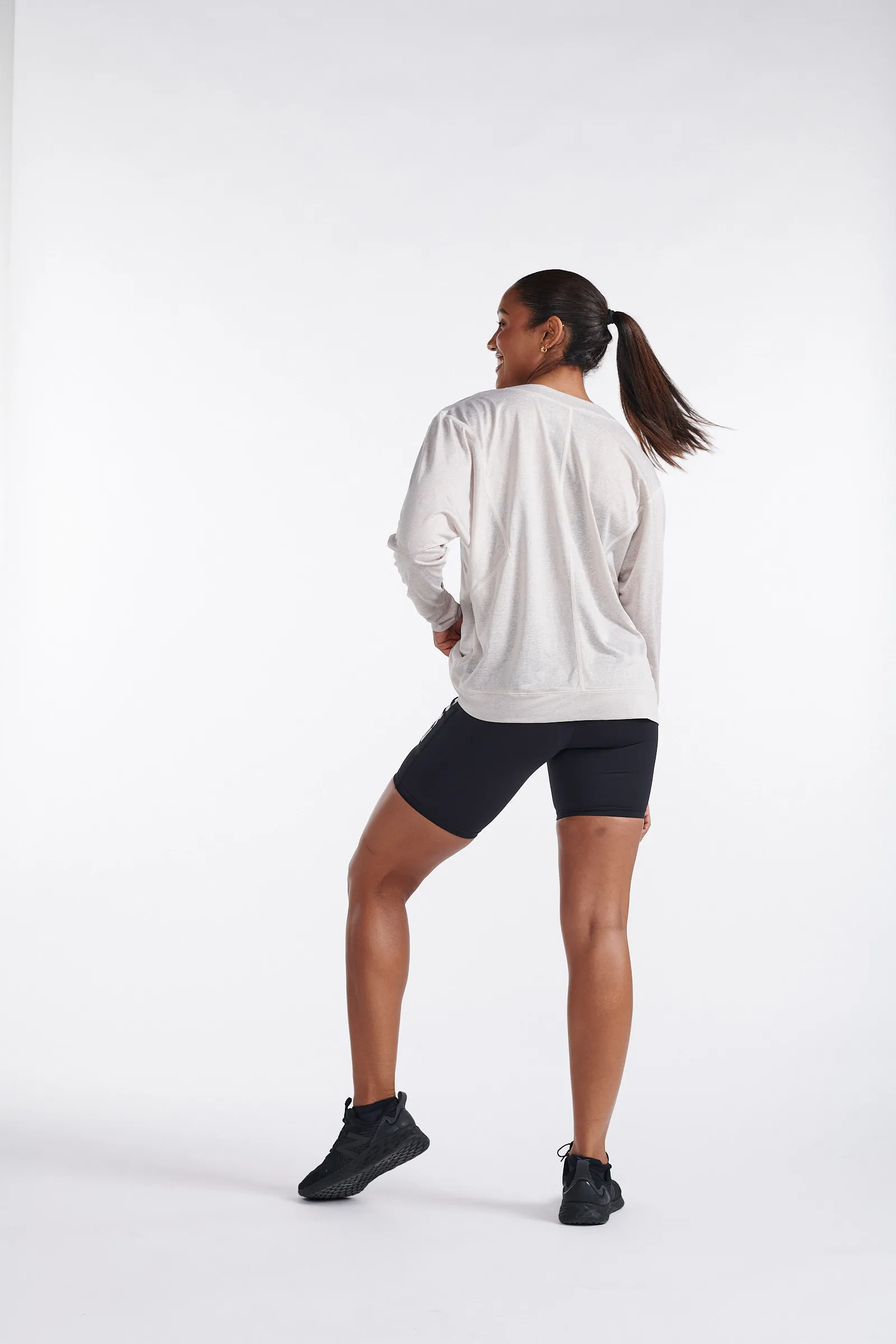 2XU Relight Long Sleeve Moon/Pink Glow