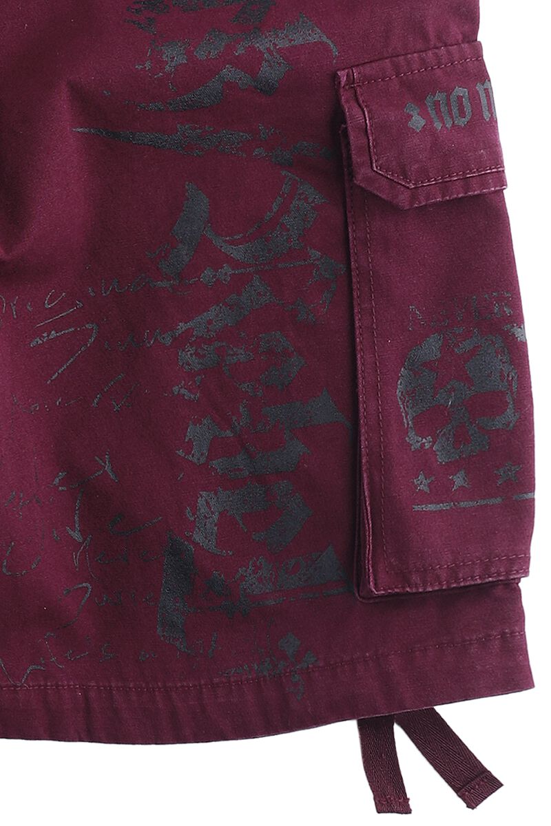 Short Rouge Foncé Imprimé | Rock Rebel by EMP Short
