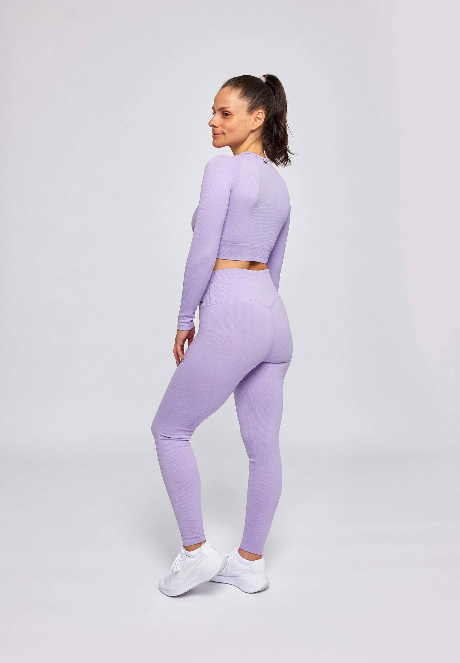 SNOCKS| Damen Geripptes Sportshirt langarm