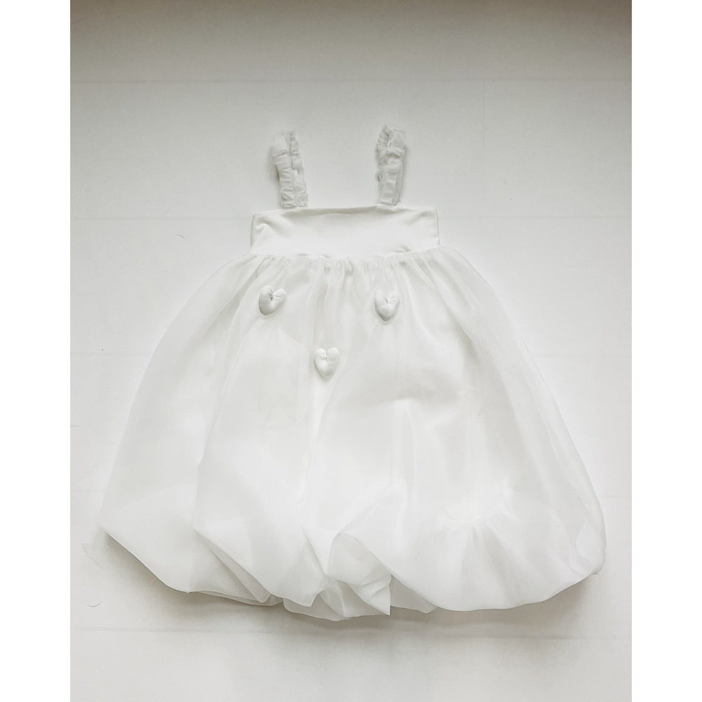 Køb Dolly by Le Petit Tom White Dolly World Heart Balloon Organza Kjole