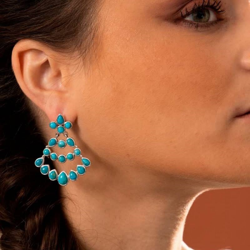 Boucles d'oreilles argent massif et pierre naturelle