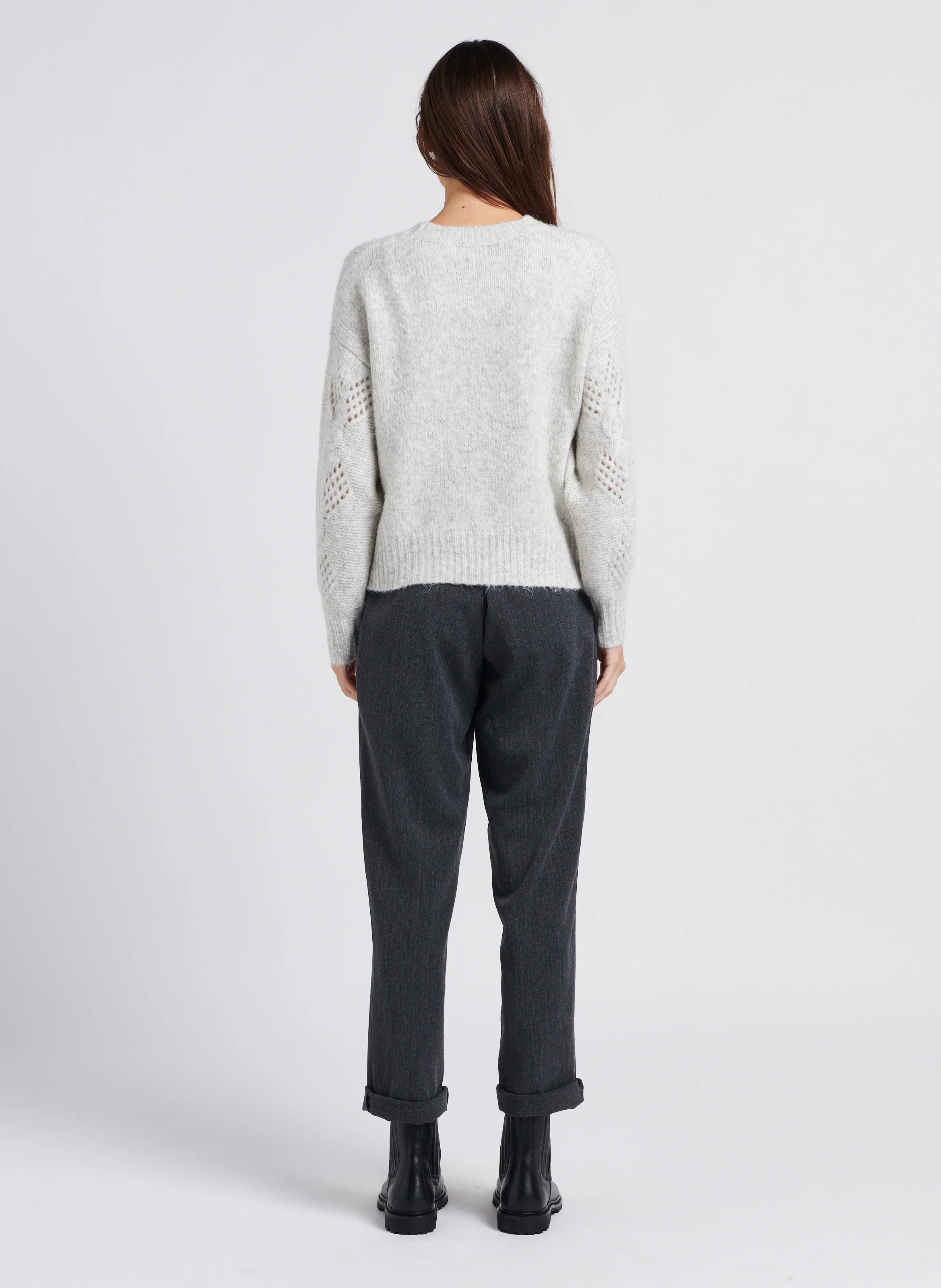 RILEY - Pantalon droit| Gris