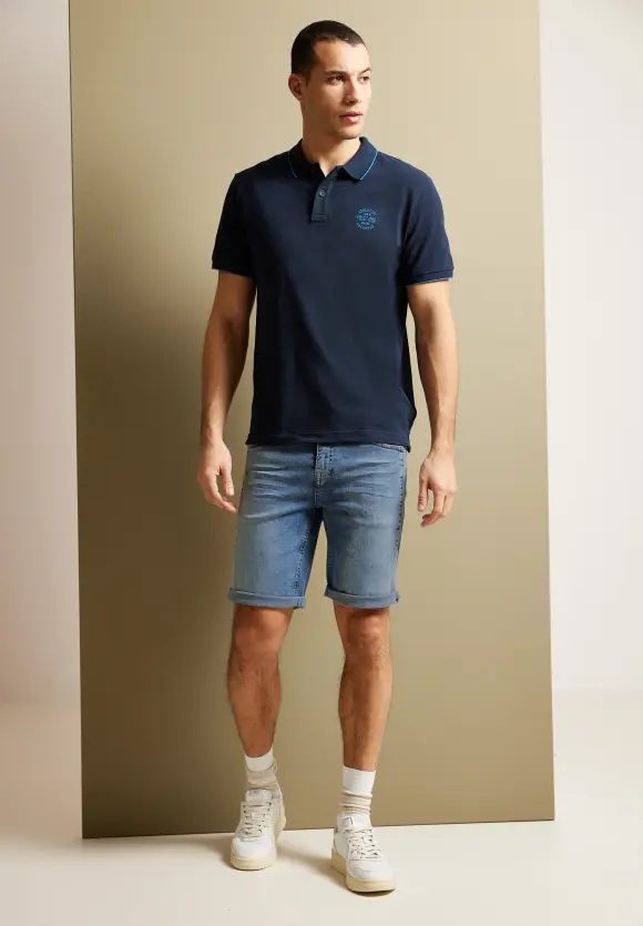 Regular Fit Jeansshorts - light blue random wash