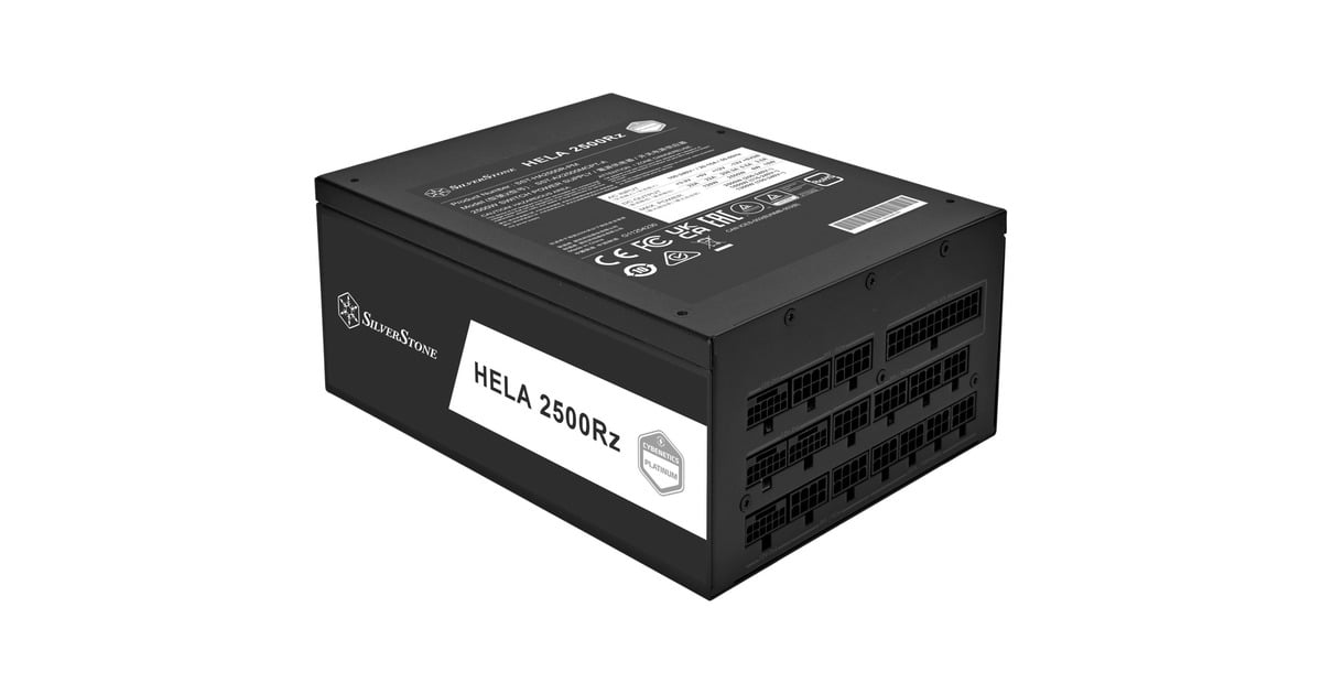SilverStoneHELA 2500R 2500 watt voeding   (Zwart, 4x 12V-2x6, 7x PCIe)