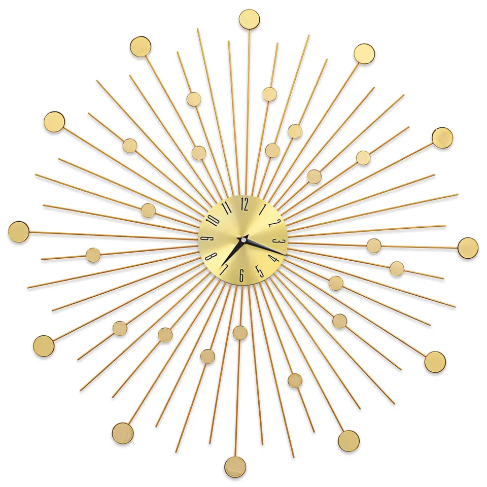 vidaXL - Wandklok - Goud - Metaal - 70 cm