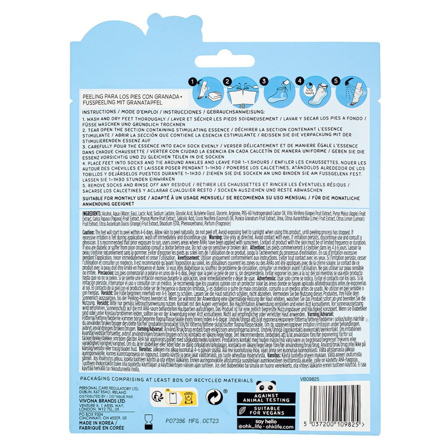 Oh K! Pomegranate & Coconut Oil Peeling Foot Mask 40ml
