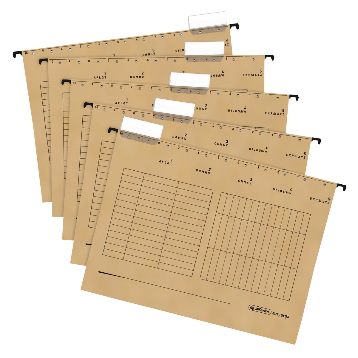 Herlitz hangmap A4 natron set van 5