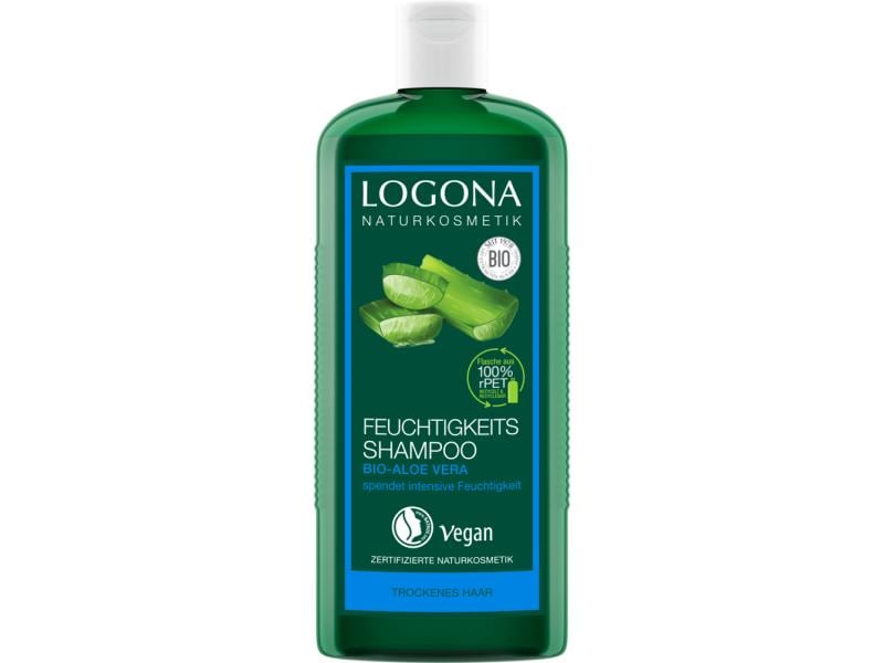 Logona Shampoo Feuchtigkeit Aloe Vera 250 ml Natürliches Shampoo für strapaziertes Haar
