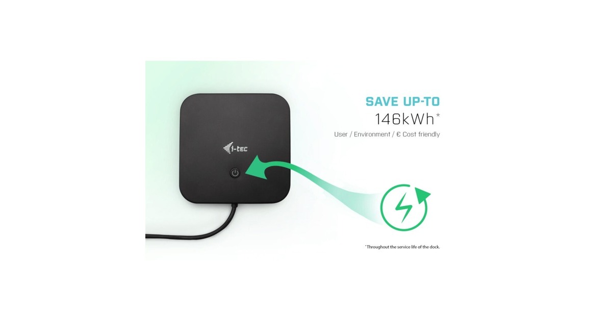 i-tecUSB-C HDMI DP Docking Station with Power Delivery 65W + i-tec Universal Charger 77 W  (Zwart)