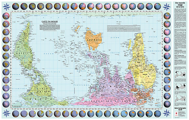 MONDE PETERS UPSIDE DOWN PACIFIC CENTERED POSTER