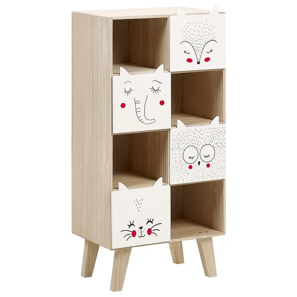 RUPERT - Boekenkast - Lichthout/Wit - MDF