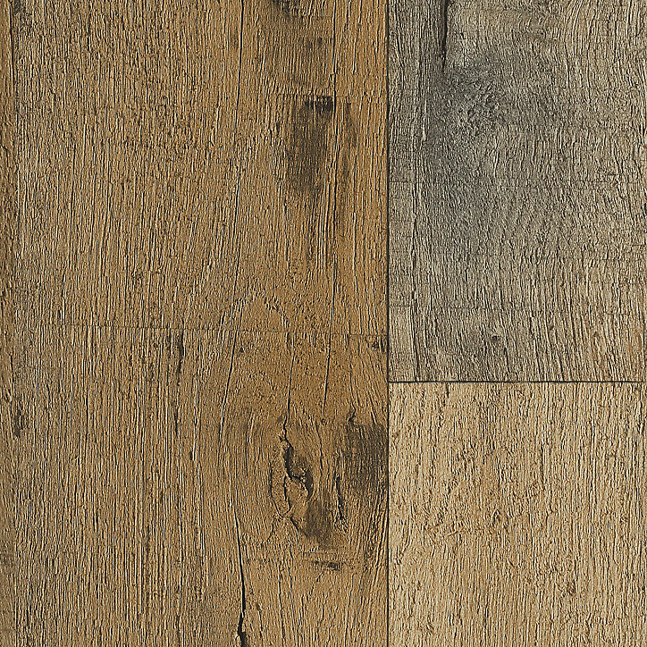Sol stratifié à clisper Barnwood effet chêne structurée L.138.3x19,3 cm Ep.8mm GoodHome